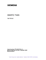 Preview for 2 page of Siemens Simatic TI405 User Manual