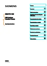 Preview for 1 page of Siemens SIMATIC TP700 Comfort Outdoor Operating Instructions Manual