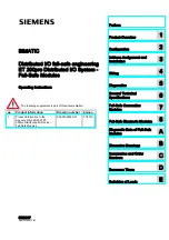 Preview for 1 page of Siemens SIMATIC Operating Instructions Manual