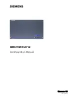 Siemens SIMATRIX NEO V2 Configuration Manual preview