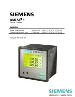 Siemens SIMEAS P 7KG7750 Operating Instructions Manual preview