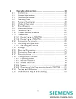 Preview for 3 page of Siemens SIMEAS P 7KG7750 Operating Instructions Manual