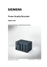 Siemens SIMEAS Q80 Operating Instruction preview