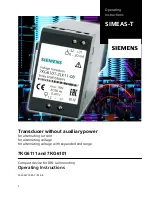 Siemens SIMEAS-T 7KG6101-2LK11-0B Operating Instructions Manual preview