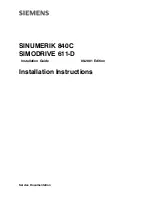 Siemens SIMODRIVE 611-D Installation Instructions Manual preview