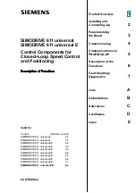 Предварительный просмотр 3 страницы Siemens SIMODRIVE 611 universal Function Manual