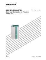 Siemens SIMOREG DC-MASTER Operating Instructions Manual preview