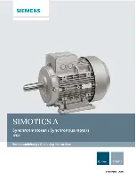 Preview for 1 page of Siemens SIMOTICS A 1FU8 Operating Instructions Manual