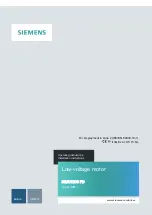 Siemens SIMOTICS FD 1LL1 Operating Instructions & Installation Instructions preview