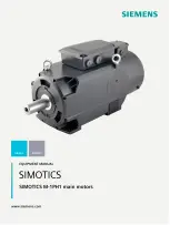 Siemens SIMOTICS M-1PH1 Equipment Manual preview