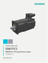 Siemens SIMOTICS S-1FT2 Operating Instructions Manual preview