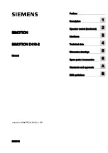 Preview for 1 page of Siemens SIMOTION D410-2 Manual