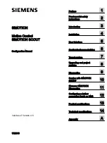 Preview for 1 page of Siemens SIMOTION SCOUT Configuration Manual