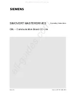 Siemens Simovert Masterdrive FANC-SB Operating Instructions Manual preview