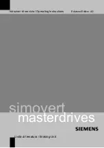 Siemens SIMOVERT MASTERDRIVES 6SE70 C.87-2DA0 Series Operating Instructions Manual предпросмотр