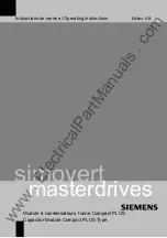 Siemens SIMOVERT MASTERDRIVES 6SE70 P Series Manual preview