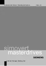 Предварительный просмотр 1 страницы Siemens SIMOVERT MASTERDRIVES 6SE7016-4FS87-2DA0 Operating Instructions Manual