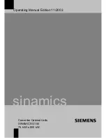 Preview for 1 page of Siemens SINAMICS G150 Operating Manual