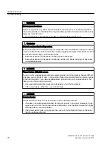 Предварительный просмотр 22 страницы Siemens SINAMICS GM150 Operating And Installation Instructions