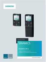 Siemens SINAMICS IOP-2 Operating Instructions Manual preview