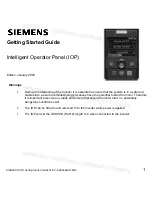 Siemens SINAMICS IOP Getting Started Manual preview