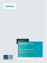 Preview for 1 page of Siemens SINAMICS PCS Operating Instructions Manual