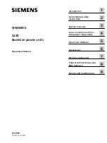 Preview for 3 page of Siemens SINAMICS S220 Equipment Manual