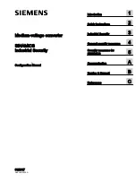 Preview for 1 page of Siemens SINAMICS Configuration Manual