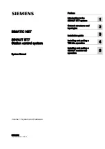 Preview for 1 page of Siemens SINAUT ST7 System Manual