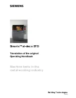 Siemens Sinorix al-deco STD Operating Handbook preview