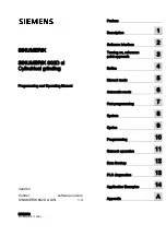 Siemens SINUMERIK 802D Programming And Operating Manual preview