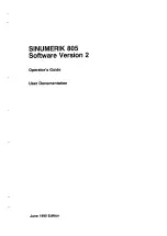 Preview for 3 page of Siemens SINUMERIK 805 Operating Instructions Manual