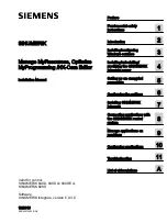 Preview for 1 page of Siemens SINUMERIK 828D Turning Installation Manual