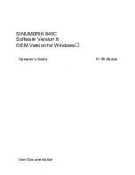 Siemens SINUMERIK 840C Operator'S Manual preview