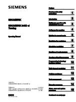 Siemens SINUMERIK 840D sl Operating Manual preview