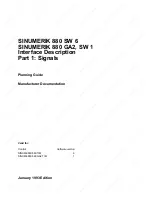 Preview for 4 page of Siemens SINUMERIK 880 GA2 Planning Manual