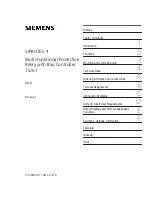 Siemens SIPROTEC 4 7SJ61 Manual preview