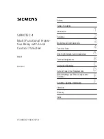 Siemens SIPROTEC 4 User Manual preview