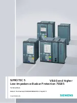 Siemens Siprotec 5 7SS85 Technical Data Manual предпросмотр