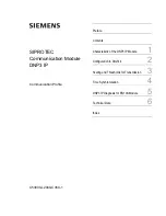 Siemens Siprotec DNP3 IP Communications Manual предпросмотр