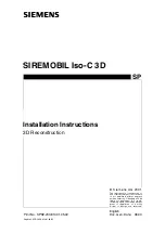 Siemens SIREMOBIL Iso-C 3D Installation Instructions Manual preview