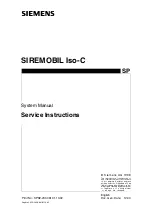 Siemens SIREMOBIL Iso-C Service Instructions Manual preview