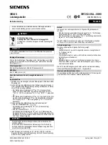 Предварительный просмотр 1 страницы Siemens SIRIUS 3RF29.0-0KA 0KH0 Series Operating Instructions Manual