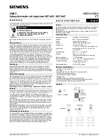 Предварительный просмотр 1 страницы Siemens SIRIUS 3SE7141-1EG10 Operating Instructions Manual