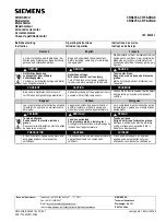 Предварительный просмотр 1 страницы Siemens SIRIUS MCU 3RK4353-3.R58-0BA0 Operating Instructions Manual