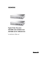 Siemens SISTORE AX16 1000/400 V4.0 Installation Manual preview