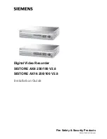 Siemens SISTORE AX16 250/100 V2.8 Installation Manual preview