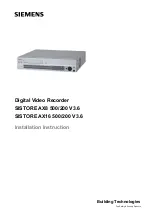 Preview for 1 page of Siemens SISTORE AX16 500/200 V3.6 Installation Instruction