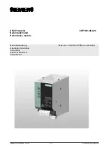 Preview for 1 page of Siemens SITOP modular 6EP1961-3BA20 Operating Instructions Manual