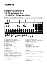 Siemens SITRADYN EDITION 2 Operating Instructions Manual preview